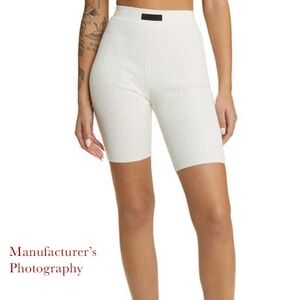 Fear of God Essentials Rib Sweater Bike Shorts - White  XL
